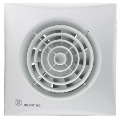 Toilet/badkamerventil. SILENT - 95m³/u - REGELBARE TIMER