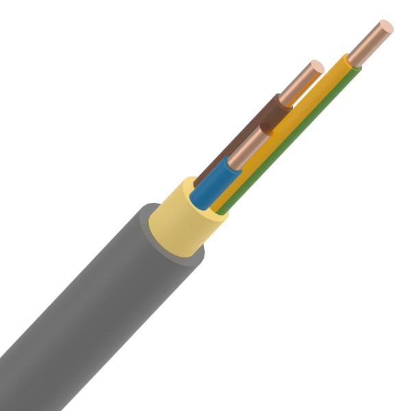 XVB installatiekabel XLPE/PVC 1kV Cca s3d2a3 grijs 3G4mm²