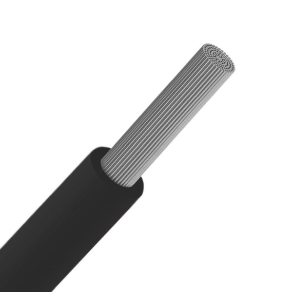 VOBst H07V-KT draad PVC soepel vertind 750V Eca 70°C Eupen Zwart 6mm²