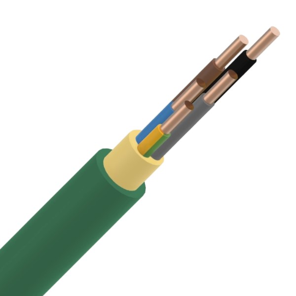 XGB installatiekabel XLPE/LS0H 1kV Cca s1d2a1 groen 5G1,5mm²