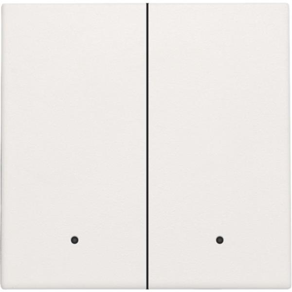 Toets met lens voor dubbele elektron. shakelaar/drukknop, wit