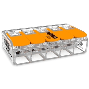 Compacte universele klem 5 x 6 mm² oranje