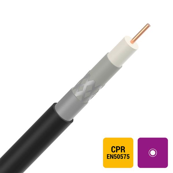 Coax kabel PE6 TRI6 7mm buiten <30m 75 ohm Telenet Voo Fca