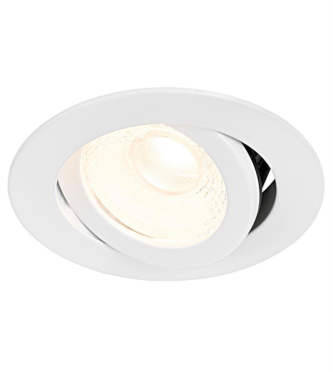 LED spot 8W richtbaar 3000K IP65/IP20 fasedimbaar wit
