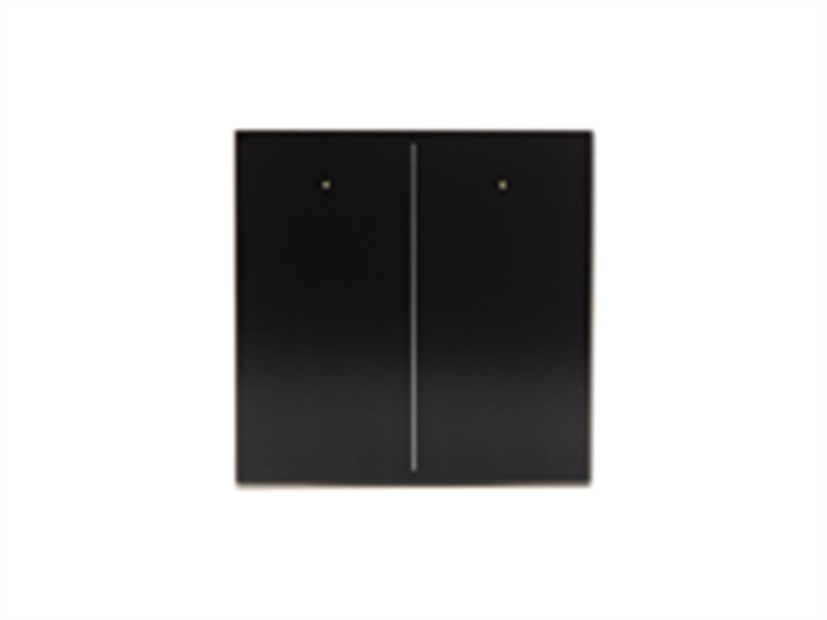 GLAZEN BEDIENINGSMODULE MET 2 AANRAAKTOETSEN - ZWART