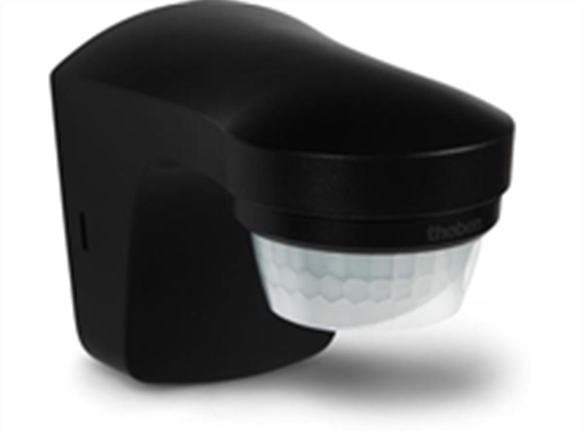 ZWARTE PIR BEWEGINGS-, SCHEMER- EN TEMPERATUURSENSOR VOOR BUITENSHUIS