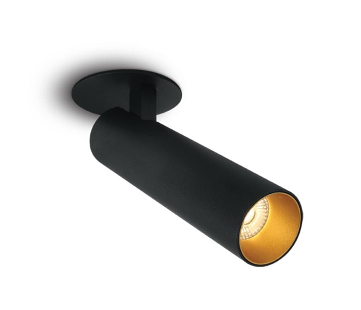 Richtbare COB 12W 1020lm 36° 3000K inbouw led zwart