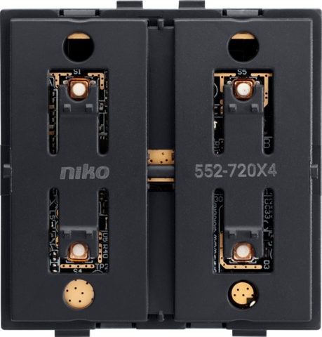 Draadl. schakelaar met batterij, vierv., zigbee®, zonder sokkel