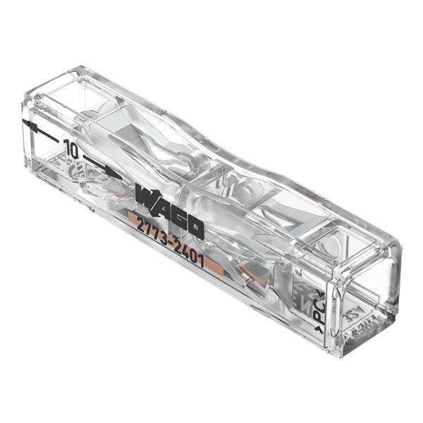 Inline connector zonder hendel 0,75-4mm² voor alle geleiders, transparant