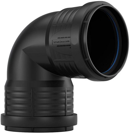 ELLEBOOG PP 90°.FF 75MM ZWART