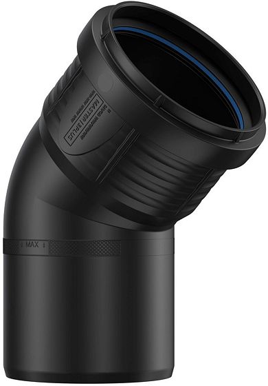 ELLEBOOG PP 45°MF 75MM ZWART