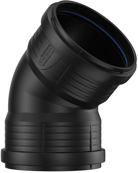 ELLEBOOG PP 45°.FF 110MM ZWART
