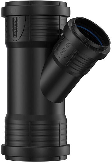 T PP 45°. FFF 75-50MM ZWART