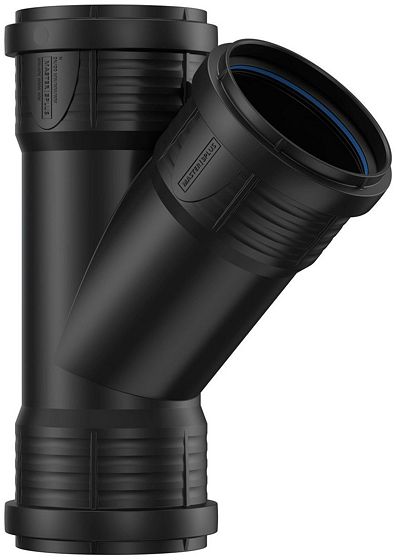 T PP 45°.FFF 75- 75MM ZWART