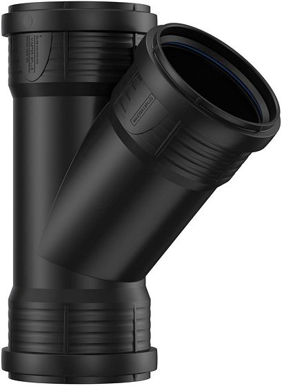 T PP 45°.FFF 90- 90MM ZWART