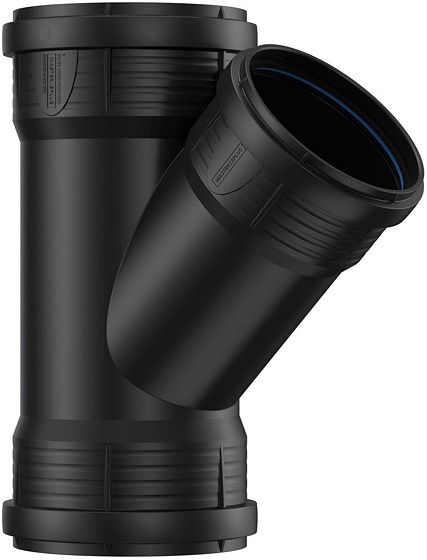 T PP 45°.FFF 125-110MM ZWART