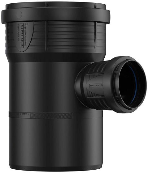 T PP 90°MFF 110-50MM ZWART