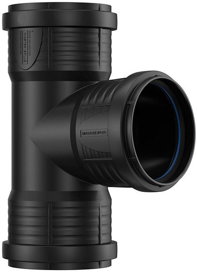 T PP 90°.FFF 75- 75MM ZWART