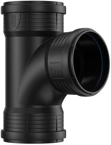 T PP 90° FFF 110-110MM ZWART