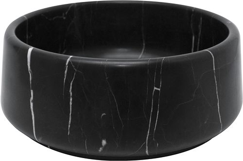 OPBOUWLAVABO MARBO DESCO COLLECTION DIAMETER 38CM ZONDER OVERLOOP NATUURSTEEN ZWART