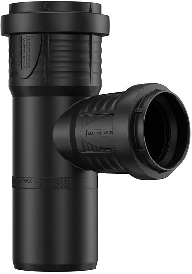 T PP 90°MFF 50-40MM ZWART