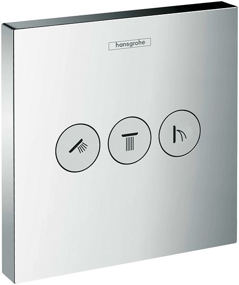 AFWERKSET 3 STOPKRANEN SHOWERSELECT HANSGROHE CHROOM