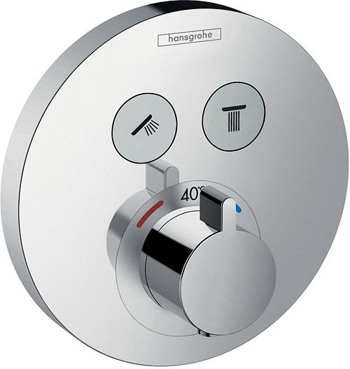 AFWERKSET THERMOSTAAT+2 STOPKRANEN SELECT S HANSGROHE CHROOM