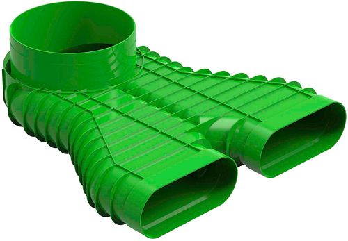 AANSLUITSTUK STIJGLEIDING ROND160-2XOVAAL DUCOFLEX