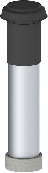DAKDOORVOER+MOF D-VENTILATIE 160-190MM 1M ALU/ZW EPS