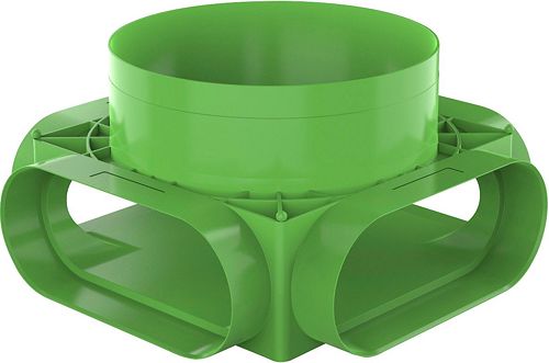 VLOER-EN PLAFONDPLENUM 4XOVAAL(F) DUCOFLEX D160