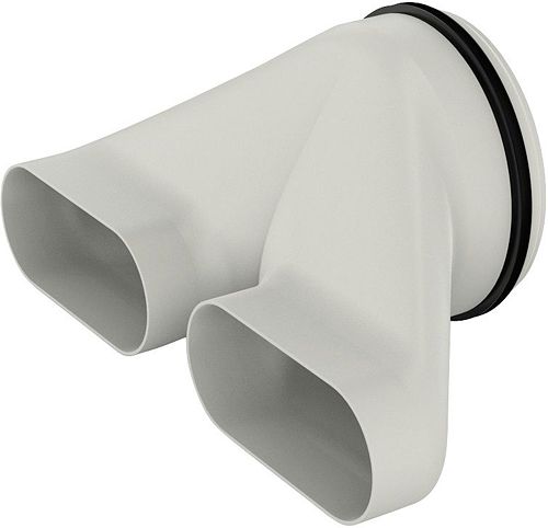 HORIZONTAAL AANSLUITSTUK 2XOVAAL DUCOFLEX D160