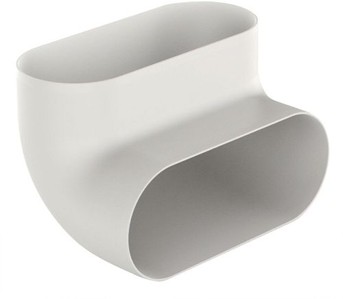 VERTICALE BOCHT 90° OVAAL LUCHTKANAAL DUCO