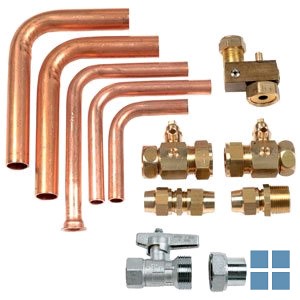 Vaillant aansluitset vuw/vui/vcw + aardgaskraan 3/4